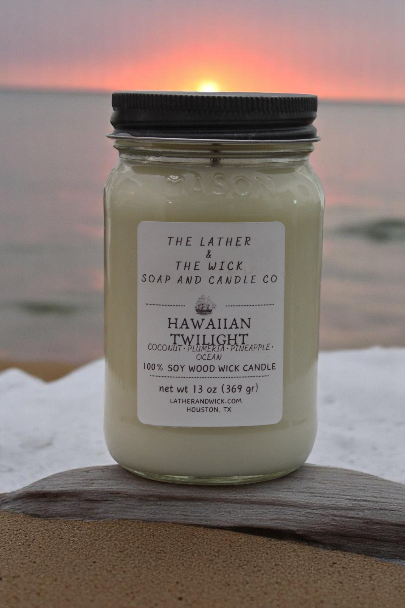 Hawaiian Twilight - Wood Wick Soy Candle