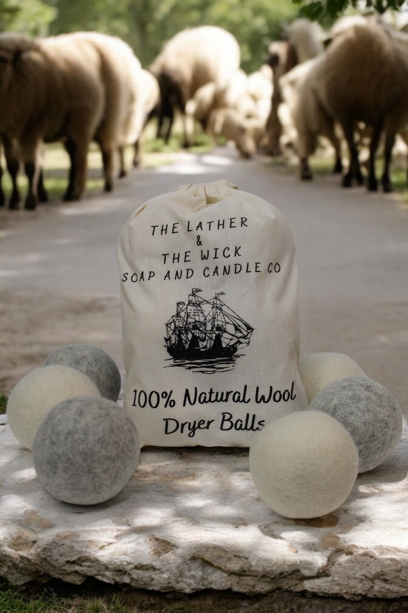 100% Wool Dryer Balls - Set of 6